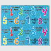 Hanukkah/Chanukah Wrapping Paper "Hanukkah Happy" Cadeaupapier (Vlak)