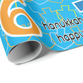 Hanukkah/Chanukah Wrapping Paper "Hanukkah Happy" Cadeaupapier (Rol Hoek)