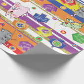Hanukkah/Chanukah Wrapping Paper Mouse en Friends Cadeaupapier (Hoek)