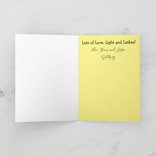 Hanukkah Chanukiah Funny Menorah Feestdagen Kaart (Binnen)