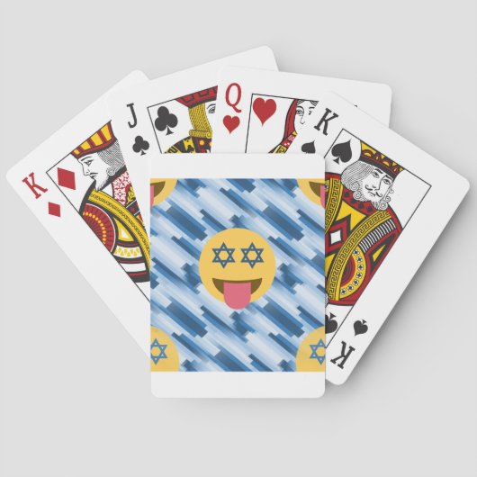 hanukkah chanukkah emoji speelkaarten (Achterkant)