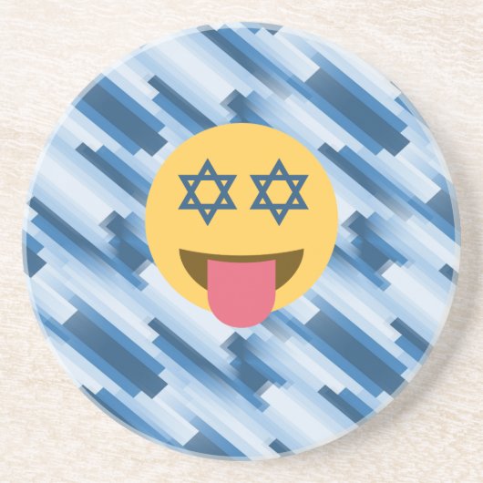 hanukkah chanukkah emoji zandsteen onderzetter (Voorkant)