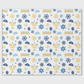 Hanukkah Chanukkah Menorah Star Cadeaupapier (Vlak)