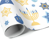Hanukkah Chanukkah Menorah Star Cadeaupapier (Rol Hoek)