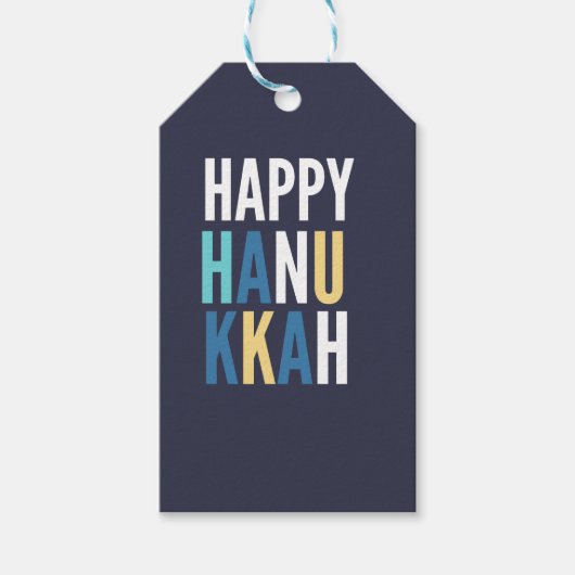Hanukkah Characters Cadeaulabel (Voorkant)