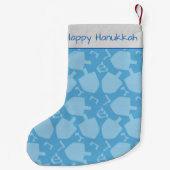 Hanukkah Charm Dreidel en Hebrew Alphabet Kleine Kerstsok (Achterkant)