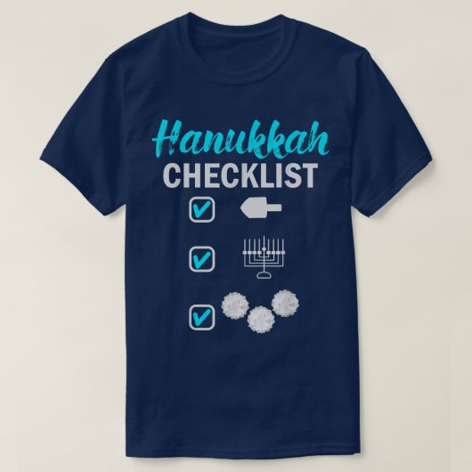 Hanukkah Checklist  T-shirt (Design voorkant)