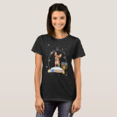 Hanukkah Chihuahua Dog Snow Globe Pajama T-shirt (Voorkant volledig)