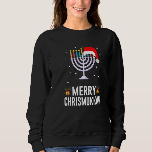 Hanukkah Christmas  Merry Happy Chrismukkah Jewish Trui (Voorkant)