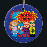 Hanukkah Circle Ornament<br><div class="desc">Hanukkah Circle Ornament (dubbelzijdig). Personaliseer u door uw favoriete lettertypestijl,  grootte,  kleur en tekst te kiezen!</div>