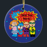 Hanukkah Circle Ornament<br><div class="desc">Hanukkah Circle Ornament (dubbelzijdig). Personaliseer u door uw favoriete lettertypestijl, grootte, kleur en tekst te kiezen!</div>