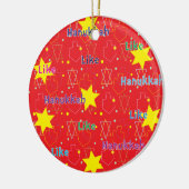 Hanukkah Circle Ornament (Links)