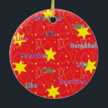 Hanukkah Circle Ornament<br><div class="desc">Hanukkah Circle Ornament. Bedankt om te stoppen en te winkelen. Veel waardering!</div>