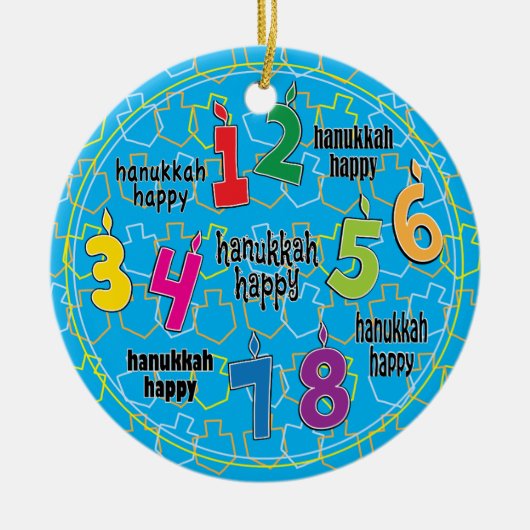Hanukkah Circle Ornament (Voorkant)