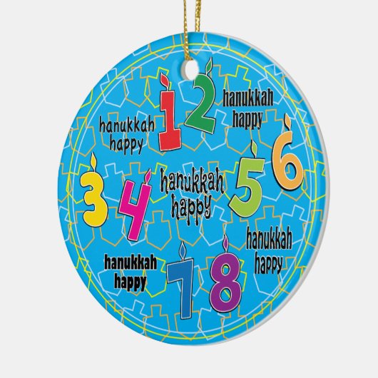 Hanukkah Circle Ornament (Links)