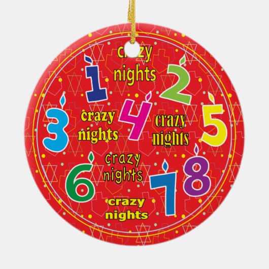 Hanukkah Circle Ornament (Achterkant)