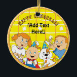 Hanukkah Circle Ornament<br><div class="desc">Hanukkah Circle Ornament. Personaliseer u door uw favoriete lettertypestijl, grootte, kleur en tekst te gebruiken.</div>