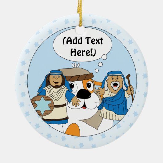 Hanukkah Circle Ornament (Achterkant)