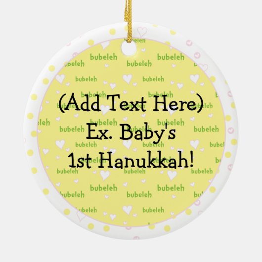 Hanukkah Circle Ornament (Achterkant)