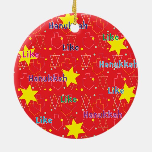 Hanukkah Cirkel Ornament (Achterkant)