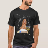 Hanukkah Cocker Spaniel. Dog Snow Globe Pajama T-shirt (Voorkant)