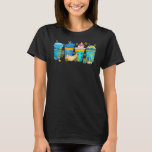 Hanukkah Coffee Latte Drink Menorah Chanukah Cute T-shirt<br><div class="desc">Hanukkah Coffee Latte Drink Menorah Chanukah Cute Holiday</div>