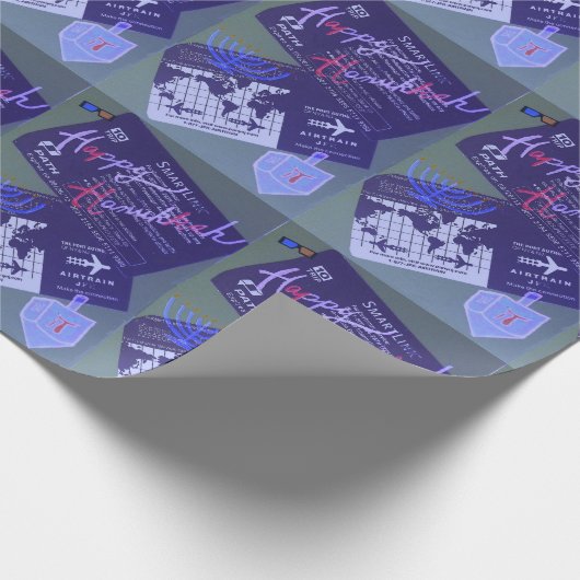 Hanukkah Collage Cadeaupapier (Hoek)