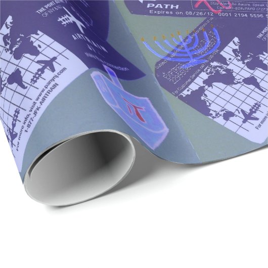 Hanukkah Collage Cadeaupapier (Rol Hoek)