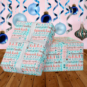 Hanukkah Collage  Cool Cute Childs Name Cadeaupapier