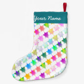 Hanukkah Collage en Rainbow Stars Stocking Kleine Kerstsok (Achterkant)