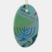 Hanukkah Collage Keramisch Ornament (Rechts)