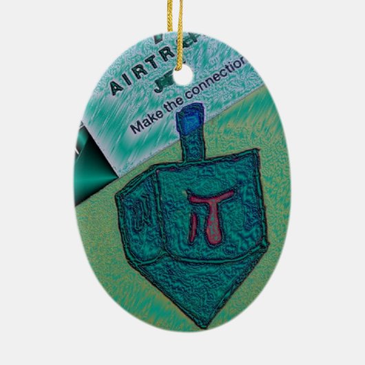 Hanukkah Collage Keramisch Ornament (Achterkant)