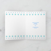Hanukkah Collage Light Blue Cool Childs Name Feestdagen Kaart (Binnen)