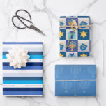Hanukkah Collectie Inpakpapier Vel<br><div class="desc">Fun en gewaagd,  maar eenvoudig en knap,  deze papieren zijn perfect voor Hanukkah-geschenken en -ambachten! Personaliseer met om het even welke naam of uitdrukking.</div>