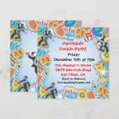 Hanukkah Cookie Party Invitation Kaart (Voorkant / Achterkant)