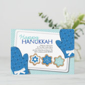 Hanukkah Cookie Party-uitnodigingen Kaart (Staand voorkant)
