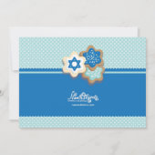 Hanukkah Cookie Party-uitnodigingen Kaart (Achterkant)