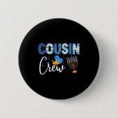 Hanukkah Cousin Crew Matching Family Christmas Paj Ronde Button 5,7 Cm (Voorkant)