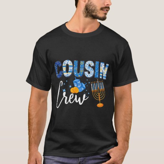 Hanukkah Cousin Crew Matching Family Christmas Paj T-shirt (Voorkant)