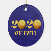 Hanukkah Covid 2020 Gelt Coin Oy Vey Keramisch Ornament (Links)