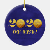 Hanukkah Covid 2020 Gelt Coin Oy Vey Keramisch Ornament (Achterkant)