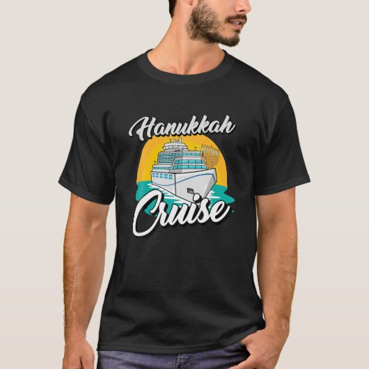 Hanukkah Cruise Cruise Cruising Varen Chanoeka Joo T-shirt (Voorkant)