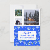 HANUKKAH CUSTOM 3 FOTO'S Menorah Star Holiday (Voorkant)