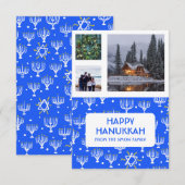 HANUKKAH CUSTOM 3 FOTO'S Menorah Star Holiday (Voorkant / Achterkant)
