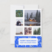 HANUKKAH CUSTOM PHOTO Menorahs Stars Holiday Card (Voorkant)