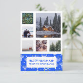 HANUKKAH CUSTOM PHOTO Menorahs Stars Holiday Card (Staand voorkant)