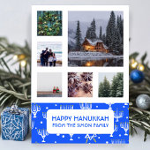 HANUKKAH CUSTOM PHOTO Menorahs Stars Holiday Card