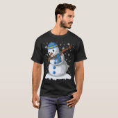 Hanukkah Dabbing Snowman Chanukah Holiday T-shirt (Voorkant volledig)