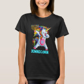 Hanukkah Dabbing Unicorn Jewnicorn Chanukah Jewish T-shirt (Voorkant)