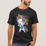 Hanukkah Dabbing Unicorn Jewnicorn Chanukah Joods T-shirt<br><div class="desc">Hanukkah Dabbing Unicorn Jewnicorn Chanukah Joodse Pasen.</div>